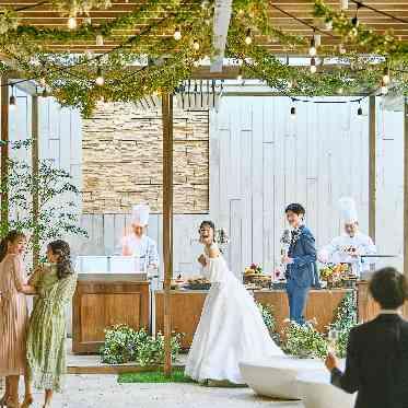 アール・ベル・アンジェ堺 1Fの披露宴会場 自然 緑風 「Ventvert」