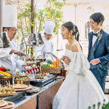 アール・ベル・アンジェ堺 1Fの披露宴会場 自然 緑風 「Ventvert」