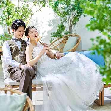 アール・ベル・アンジェ堺 1Fの披露宴会場 自然 緑風 「Ventvert」