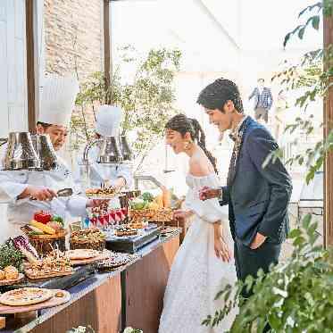 アール・ベル・アンジェ堺 1Fの披露宴会場 自然 緑風 「Ventvert」