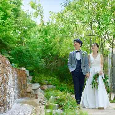 ララシャンス 博多の森 水が流れるテラス