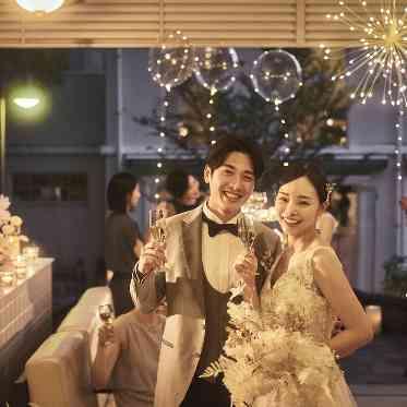 ララシャンス 博多の森 ガーデンでナイトウェディングも素敵