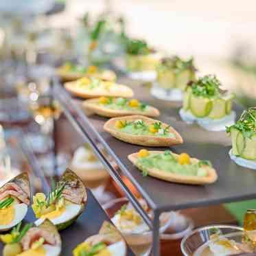 ガーデンでのウェルカムパーティはゲストにも大人気