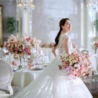 京都 アートグレイス ウェディングヒルズ ピンクのコーデもぴったり