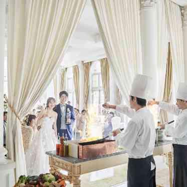 オープンキッチンからおもてなし