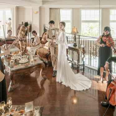 京都 アートグレイス ウェディングヒルズ 高級感あるリビングスペース