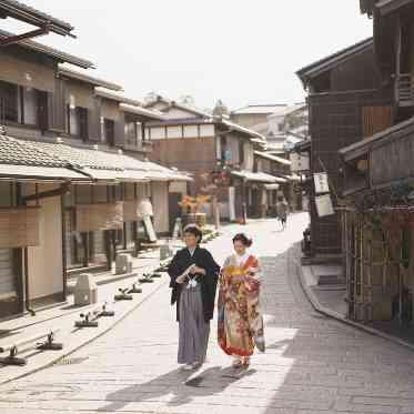 京都の街並みで前撮りも叶う