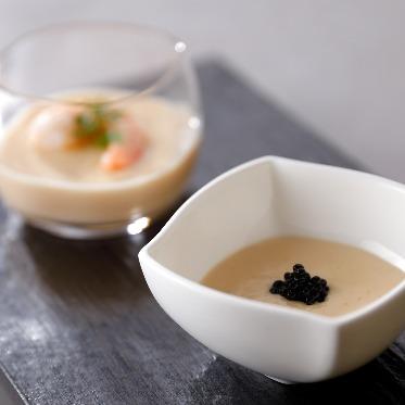 ヴィラ・アンジェリカ コースの一品目のアミューズ