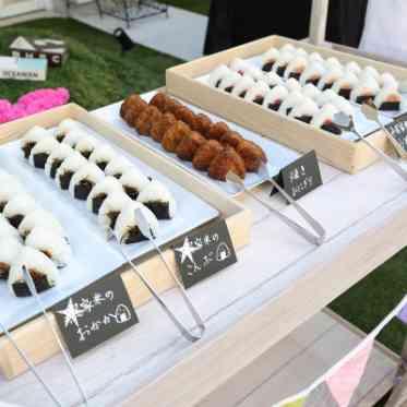 ヴィラ・アンジェリカ ご両家が作られたお米を使ったおにぎりブッフェ。