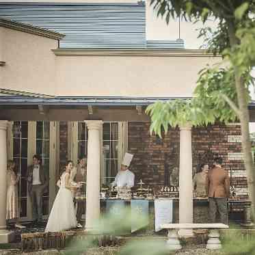 マナーハウス写風舘 ガーデンに続くテラスで楽しむデザートビュッフェ