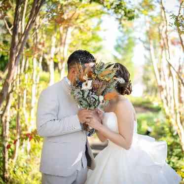 マリアージュ彦根 チャペル横のガーデンでは写真撮影にピッタリ!