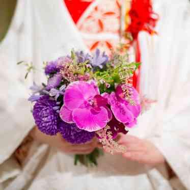 びわ湖大津プリンスホテル 白無垢にあったブーケもご提案いたします。