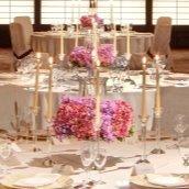 キャンドルを使ったテーブルコーディネートも素敵。