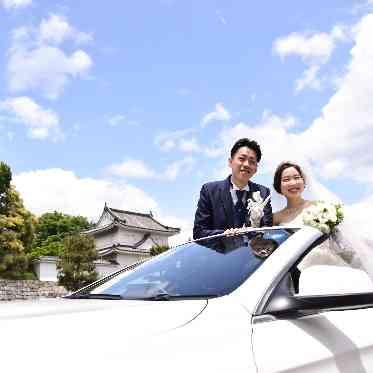 二条城チャペル セント・アベニール 二条城の前で記念撮影も〇