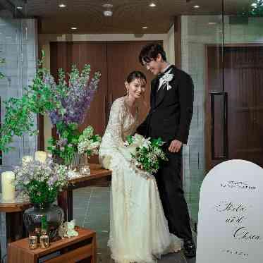 AKAGANE RESORT KYOTO HIGASHIYAMA(アカガネリゾート京都東山) 組数制限なので、ウェルカムスペースからおふたりらしさを出してお出迎え