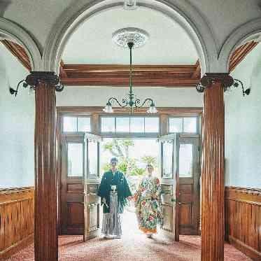 柳川藩主立花邸 御花 洋装はもちろん和装も似合う