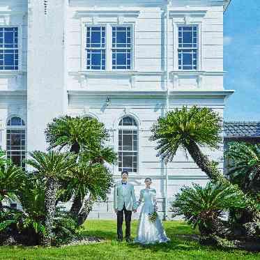 柳川藩主立花邸 御花 白亜の迎賓館を背景に