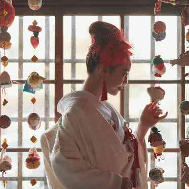 柳川藩主立花邸 御花 ロビーには柳川伝統文化「さげもん」の展示も