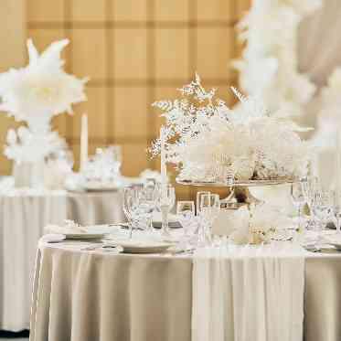 モーリアクラシック久留米迎賓館 テーブルコーディネートはおふたりらしさを存分に表現できるアイテムの一つです