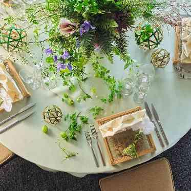 ガーデンレストラン徳川園 ナフキンやクロスの色味もおふたりのお好みに