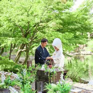 ガーデンレストラン徳川園 庭園 白無垢