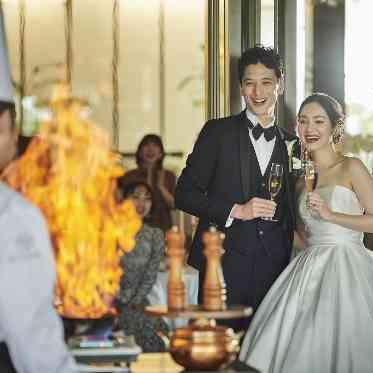 アートグレイス ウエディングコースト フランベはゲストにも大人気