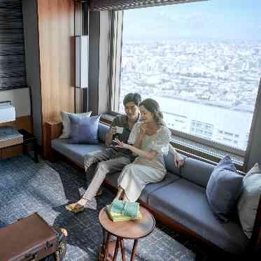 セルリアンタワー東急ホテル 部屋からも眺められる東京の景色は、非日常の空間を演出