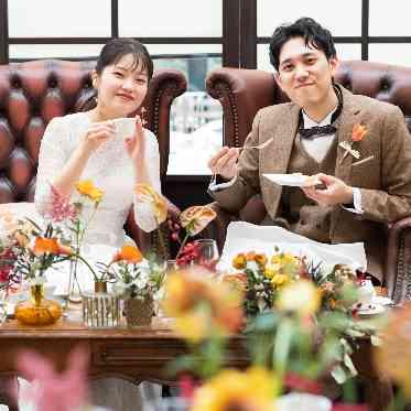 旧石丸邸 ガーデンテラス広尾 おふたりも皆様と一緒にデザートタイム♡