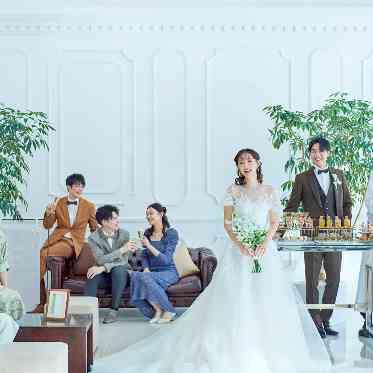 アルカンシエル luxe mariage 大阪 挙式後にゲスト過ごせるウェルカムパーティー