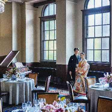 旧桜宮公会堂 歴史の趣ある雰囲気で和装が映える空間