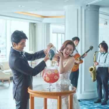 ヨコハマ グランド インターコンチネンタル ホテル 広々としたスペースが魅力の会場オリジナルカクテルをゲストとつくる演出も人気!