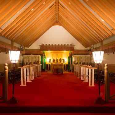 ベルヴィ宇都宮 厳粛な雰囲気の中でおふたりと、家族の絆を確かめながら行う神前式は感動的。