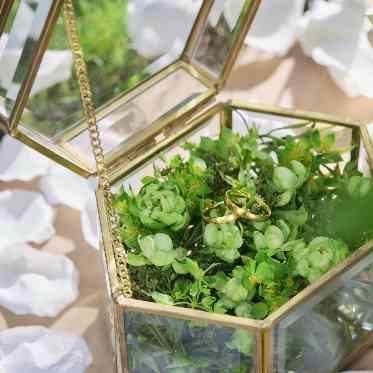 アートグレイス ウエディングコースト 東京ベイ おふたりらしいリングピローを用意して