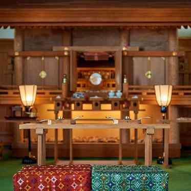 ホテルグランド東雲 御鏡には筑波山神社より御分霊として祀り受ける縁結びの神様が鎮座