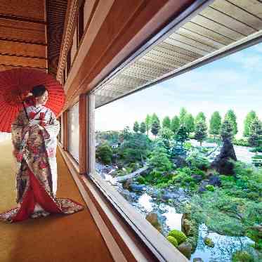 ホテルグランド東雲 本館から臨む日本庭園はゲスト全員に安らぎとくつろぎを与えてくれます