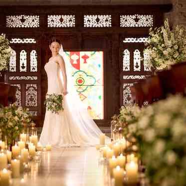 ディアズ水戸スパニッシュガーデン 海外の教会を思わせるアンティーク感と心温まる雰囲気が漂うチャペル。