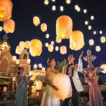 ルシェルアンジュ水戸 ウエディングシャトー ランタン演出