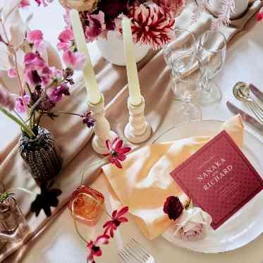 川原町倶楽部 ラ・ルーナ ピエーナ <エルフラットグループ> パーティ会場 テーブルコーディネート