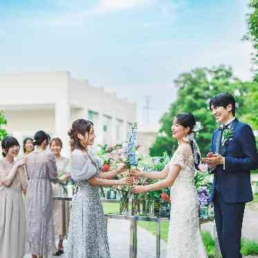 アールベルアンジェ奈良 おひらきシーンは皆様ガーデンで見送る新しいカタチも人気♪