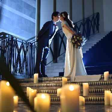 インフィニート 名古屋<エルフラットグループ> キャンドルを飾ってナイトウエディングを楽しんで