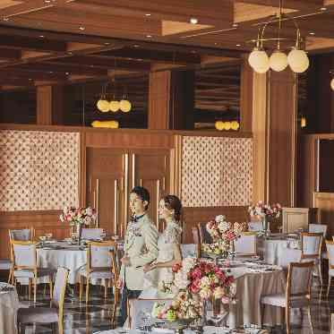 最上階の上質なパーティ会場