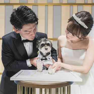 LAZOR GARDEN NAGOYA(ラソール ガーデン 名古屋) 愛犬もおふたりと一緒におめかしをして参加!