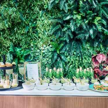 アヴァンセ リアン 大阪 グリーンウォールをバックに素敵なお写真の撮影も可能!