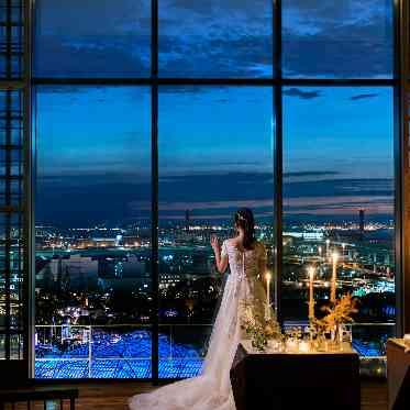 ノートルダム大阪ONE/FIVESTAR WEDDING 最上階から見る夜景は格別