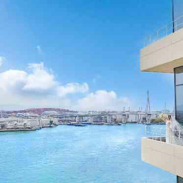 テーマパークを一望できる景色を独り占め