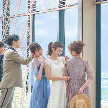 ノートルダム大阪ONE/FIVESTAR WEDDING ゲストが歓声をあげるパノラマの絶景。景色がパーティの演出になる