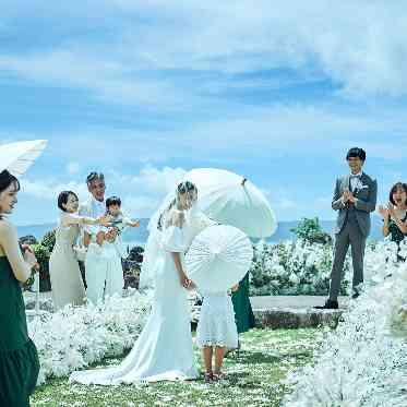 友人との入場シーン