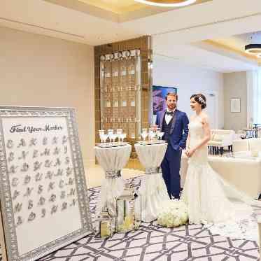 ステラ・デル・アンジェロ ゲスト控室にはウエルカム装飾でお出迎え