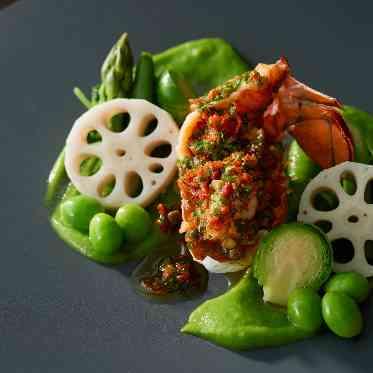 ステラ・デル・アンジェロ フレンチ|¥20,000コース|魚料理|カナダ産オマール海老のオーブン焼き