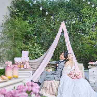 アニヴェルセル 大阪 プライベートガーデンだから待ち時間なし♪新郎新婦も参加できるウェルカムパーティ